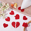 10Pcs 5 Size Heart Resin Rhinestone Patches DIY-AR0002-02-4