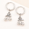 316 Surgical Stainless Cherry Hoop Earrings EJEW-C160-11A-4