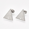 Non-Tarnish 304 Stainless Steel Stud Earring Findings STAS-S079-69B-2