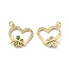 Brass Micro Pave Cubic Zirconia Pendants KK-E068-VB194-1