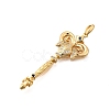 Brass Micro Pave Cubic Zirconia Big Pendants X1-KK-B147-04G-07-2
