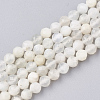 Natural White Moonstone Beads Strands G-T107-13-1