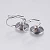 Tarnish Resistant 304 Stainless Steel Leverback Earring Settings STAS-F139-051P-12mm-2