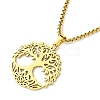 Stainless Steel Pendant Necklaces NJEW-L117-03A-G-1