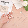 Fingerinspire 2Pcs Plastic Imitation Pearl Beaded Backdrop Necklace Body Chain NJEW-FG0001-03-3