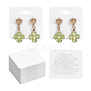 200Pcs Square Paper Earring Display Cards CDIS-ME0001-01A-1