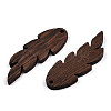 Natural Wenge Wood Pendants WOOD-T023-39-3