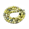 Natural Yellow Mustard Jasper Beads Strands X-G-Q462-6mm-39-3