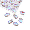 Electroplate Faceted Glass Pendants EGLA-N006-055-3