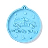 Christmas Ball with Truck Pendant Silicone Molds DIY-K051-23-1