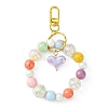 Resin & Acrylic Beaded Wristlet Charm Keychains KEYC-JKC00496-3