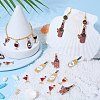 36Pcs 6 Styles Alloy Enamel Pendants ENAM-SC0007-63-4