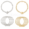 5Pcs 304 Stainless Steel Chain Bracelets BJEW-YW00017-01-2