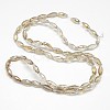 Electroplate Crystal Glass Rice Beads Strands EGLA-F042-A11-3