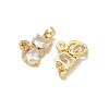 Brass Micro Pave Clear Cubic Zirconia Pendants KK-H265-05G-2