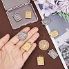 8Pcs 2 Colors 304 Stainless Steel Pendants STAS-UN0042-20-4