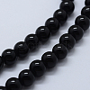 Natural Black Onyx Beads Strands G-P369-01-8mm-3