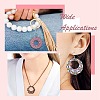 45Pcs 9 Colors Printed Basswood Pendants WOOD-CJ0002-52-7