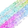 Spray Painted Transparent Glass Beads Strands X-GLAA-P060-01A-15-1