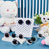 PandaHall Elite 24 Sets 6 Colors Plastic Doll Eyes DOLL-PH0001-27-5