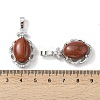 Natural Red Jasper Oval Pendants G-NH0025-15P-11-3
