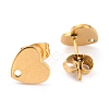 Ion Plating(IP) 304 Stainless Steel Stud Earring Findings EJEW-O104-13G-2