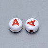 Craft Acrylic Horizontal Hole Letter Beads X-SACR-S201-11A-2