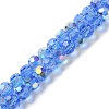 Electroplate Glass Beads Strands GLAA-Q099-E01-01-1