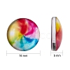 Mosaic Printed Glass Half Round/Dome Cabochons GGLA-N004-16mm-G-4