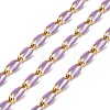 Ion Plating(IP) 304 Stainless Steel Enamel Twisted Oval Link Chains CHS-K019-02G-06-1