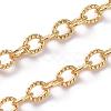 Soldered Brass Textured Cable Chains CHC-G005-01G-4