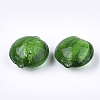 Handmade Silver Foil Lampwork Glass Beads SLF12MMY-1H-2