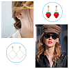 Brass Post Earring Findings KK-SC0001-61-3