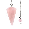 Natural Rose Quartz Dowsing Pendulums G-PW0007-006B-1