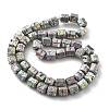Electroplated Natural Lava Rock Beads Strands G-A251-A01-01F-1