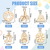 12Pcs 6 Styles Brass Charms KK-BC0010-13-2