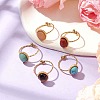 Oval Natural & Synthetic Gemstone Finger Rings RJEW-JR00748-01-2
