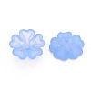 Transparent Frosted Acrylic Bead Caps MACR-S371-04A-2