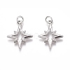 Brass Micro Pave Clear Cubic Zirconia Pendants ZIRC-O035-22P-1