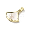 Brass Pave Shell Pendants KK-I708-14F-G-2