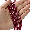 Eco-Friendly Dyed Glass Pearl Beads Strands HY-A008-5mm-RB084-4