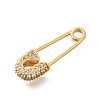 Brass Micro Pave Cubic Zirconia Pendants KK-B147-07G-2