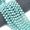 Dyed Natural White Jade Beads Strands G-K389-E60-01-2