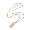 Natural Mixed Gemstone Bullet Pendant Necklaces NJEW-JN04529-02-4