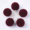 Flocky Acrylic Pendants FIND-T046-33D-05-1
