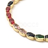 Adjustable Rack Plating Brass Cubic Zirconia & Box Chain Bracelets BJEW-A132-23G-2