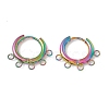 Rainbow Color Ion Plating(IP) 304 Stainless Steel Hoop Earring Findings STAS-D183-01M-1
