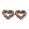 Heart Shape Polymer Clay Rhinestone Beads CLAY-NH0001-09A-02-1