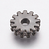 Brass Micro Pave Cubic Zirconia Bead Spacers ZIRC-E143-21B-1