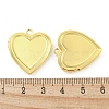 Rack Plating Heart Brass Locket Pendants KK-T071-11G-3